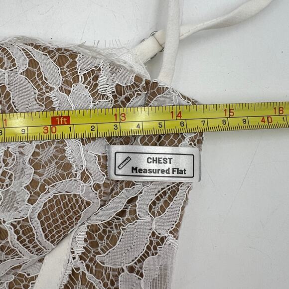 Miss Circle Junia Maxi Dress Corset Ruffles White Bridal - Picture 5 of 11